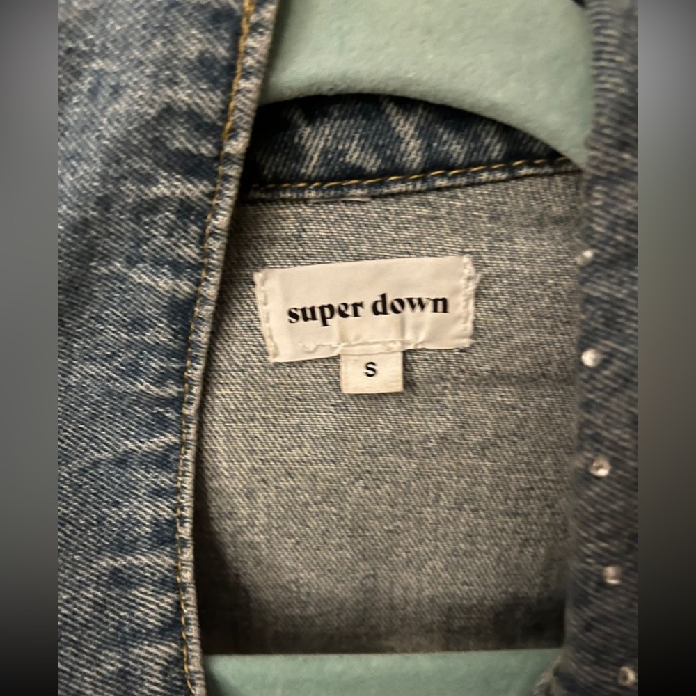 Superdown Studded Jean Jacket - image 3